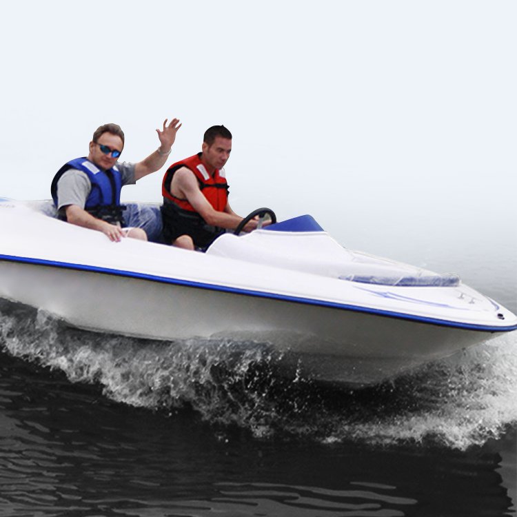 Motor Boats Jet Engine Speed Boat Fiber Glass Mini Speedboat